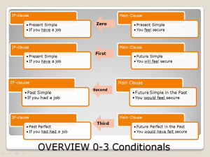 Overview 0-3 Conditionals