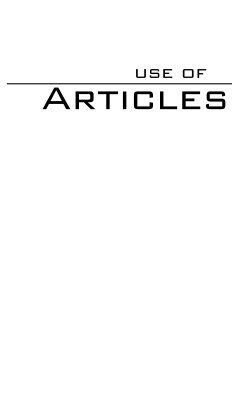 Методическое пособие - Use of Articles