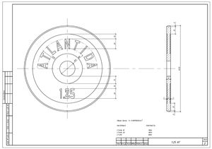 Диск модели Стандарт (ГОСТ, ТУ) - 1, 25 кг