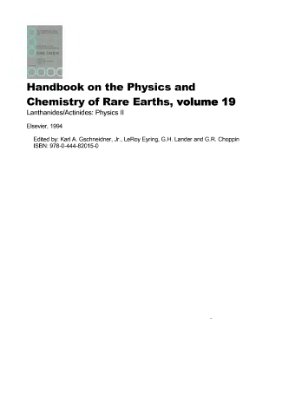 Gschneidner K.A., Jr. et al. (eds.) Handbook on the Physics and Chemistry of Rare Earths. V.19
