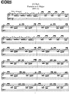Бах И.С. Фантазия Соль Мажор (BWV 572)