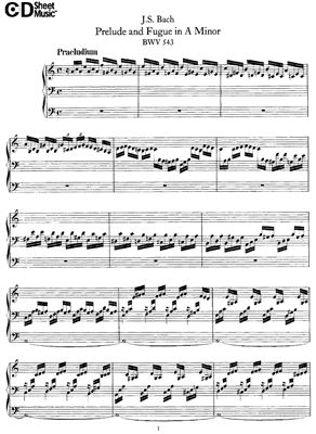 Бах И.С. Прелюдия и Фуга Ля Минор (BWV 543)