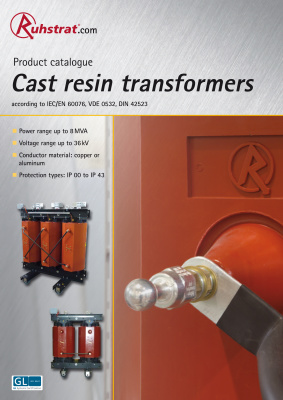 Ruhstrat. Cast resin transformers according to IEC/EN 60076, VDE 0532, DIN 42523. Product catalogue