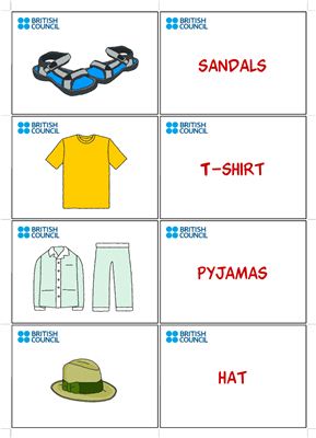 Карточки по-английскому тема Clothes