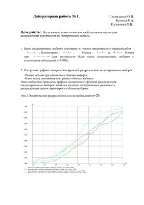 Лабораторная - Исследование асимптотических свойств оценок параметров распределений вероятностей