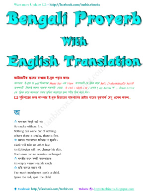 Razib Tanbir Ahmad (ed.) Bengali Proverb with English Translation