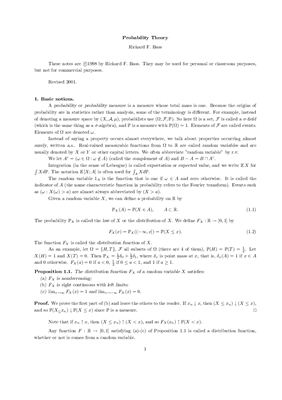 Bass R.F. Probability Theory