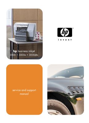 HP Business InkJet 3000 / 3000n / 3000dtn. Service Manual