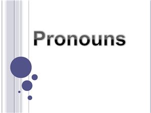 Pronouns - местоимения