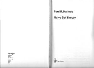 Halmos P.R. Naive Set Theory