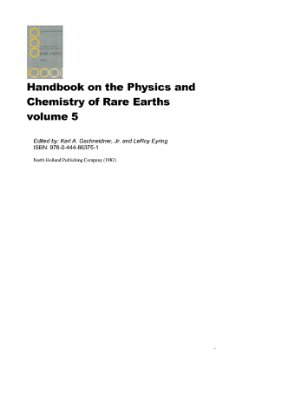 Gschneidner K.A., Jr. et al. (eds.) Handbook on the Physics and Chemistry of Rare Earths. V.05