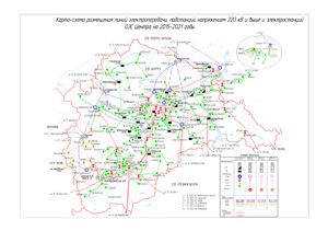 Карты-схемы размещения линий электропередачи, подстанций напряжением 220 кВ и выше и электростанций ЕЭС России на 2015-2021 годы (дата утверждения 9.09.2015)