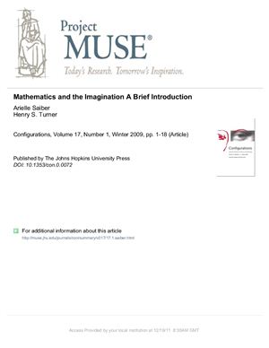 Mathematics and the Imagination: A Brief Introduction, by Arielle Saiber Henry S. Turner
