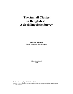 Kim S., Kim A., Ahmad S., Sangma M. The Santali Cluster in Bangladesh: A Sociolinguistic Survey