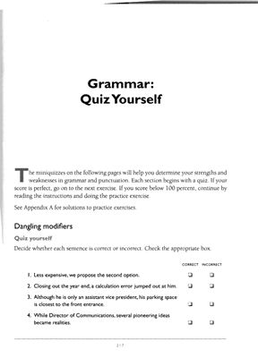 Grammar - Quizz Yourself