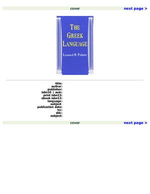 Palmer L.R. The Greek Language