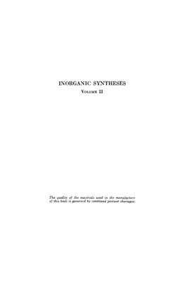 Inorganic syntheses. Vol. 02