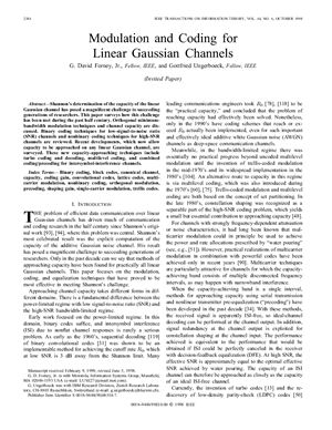 Modulation and Coding for Linear Gaussian Channels