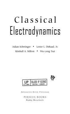 Schwinger J. Classical electrodynamics