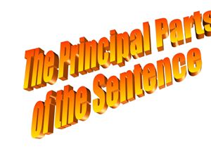 Principal parts of the sentence