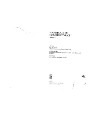Graham R.L., Gr?tschel M., Lov?sz L. (eds.) Handbook of Combinatorics. Volume 2