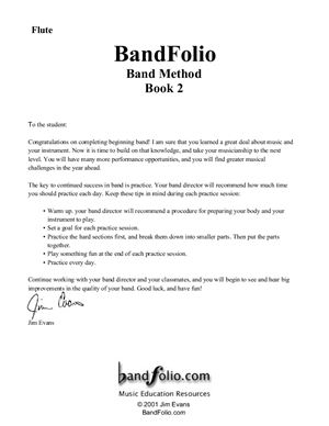 Evans Jim. BandFolio Band method. Book 2. Flute