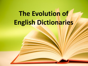 The Evolution of English Dictionaries