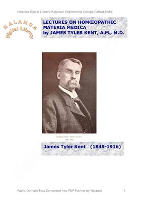 Kent James Tyler. Lectures on Homoeopathic Materia medica