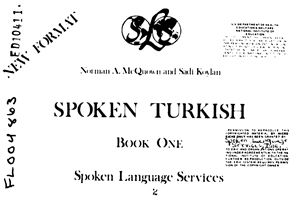 McQuown N.A., Koylan S. Spoken Turkish. Book One