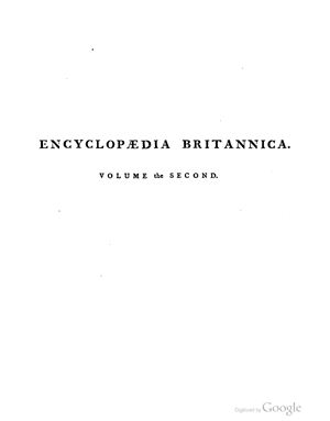 Encyclopedia Britannica. 2-nd edition (1771 - 1773). Volume 2