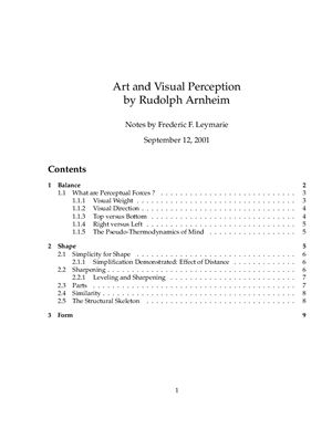 Arnheim Rudolph. Art and visual perception