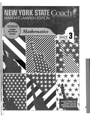 NY State Coach. March-to-March Edition. Mathematics, Grade 3