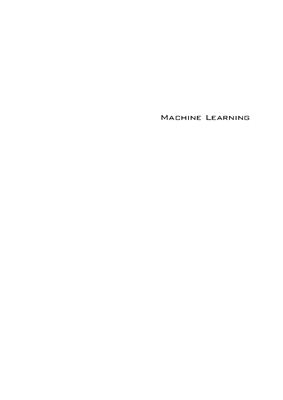 Mellouk A., Chebira A. (eds.) Machine Learning