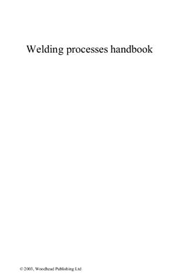 Weman K. Welding processes handbook
