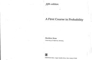 Ross S. A first course in probability
