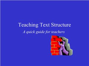 Teaching Text Structure