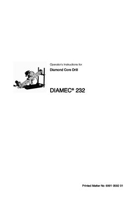 Руководство по эксплуатации и ремонту станка Diamec 232