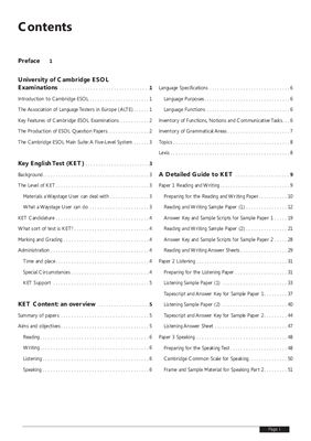 Key English Test (KET) Handbook