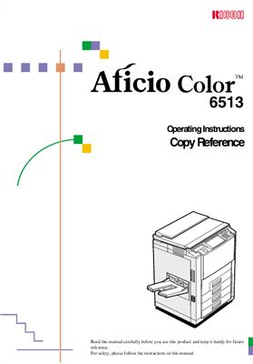 Aficio Color 6513 operating instructions