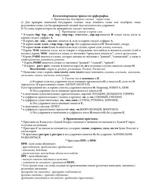 Шпоры по орфографии и пунктуации русского языка