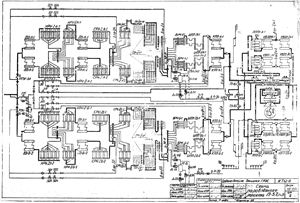 Схема пароводяного тракта котла П-57 производства Подольского машиностроительного завода (ЗиО)