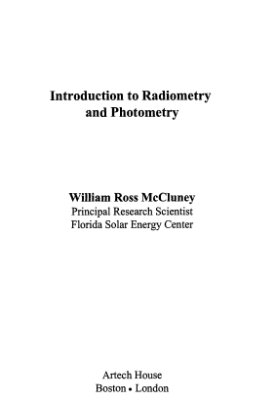 McCluney W.R., Introduction to radiometry and photometry