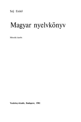 Сий Э. Курс венгерского языка / Magyar nyelvkonyv