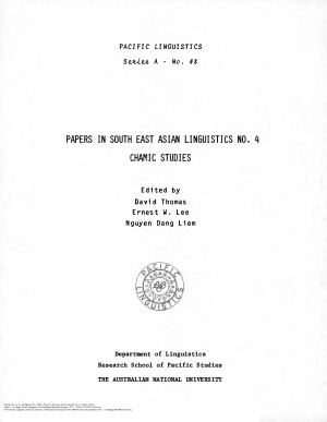 Thomas D., Lee E.W., Dang Liem N. (ed.) Chamic Studies
