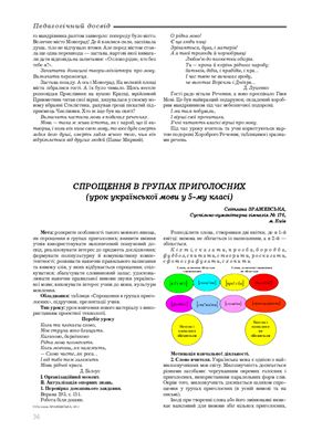 Зражевська C. Спрощення в групах приголосних (урок української мови у 5-му класі)