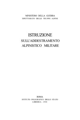 Итальянская инструкция по военному альпинизму (1941)