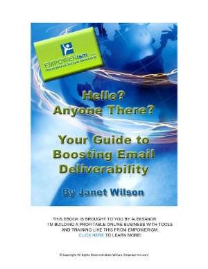 Janet Wilson. Hello? Anyone There? Your Guide to Boosting Email Deliverability!