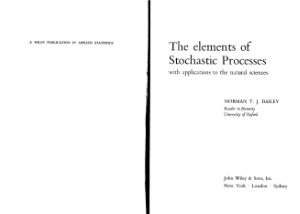 Bailey N.T.J. The elements of stochastic processes, with applications to natural sciences