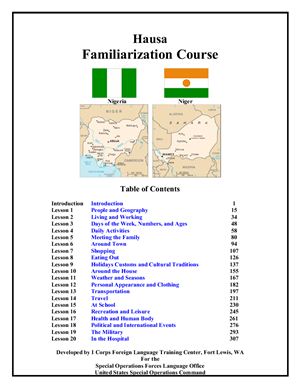 Hausa Familiarization Course