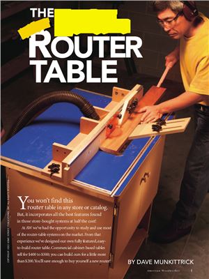 American Woodworker. Router Table